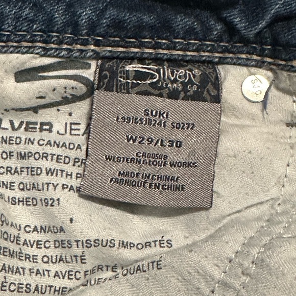 Silver Suki Boot Cut Blue Jeans Size 29 - Picture 6 of 6